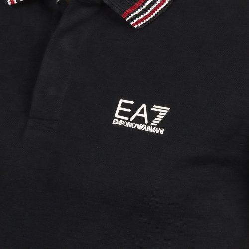 Emporio Armani EA7 Check Pique LS Polo Shirt PJZSZ 6DPF15 1200 3