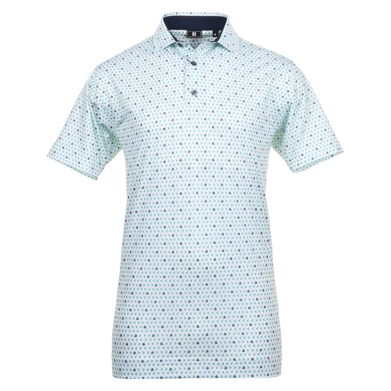 FootJoy Flying Wasp Print Lisle Golf Shirt 31934 1