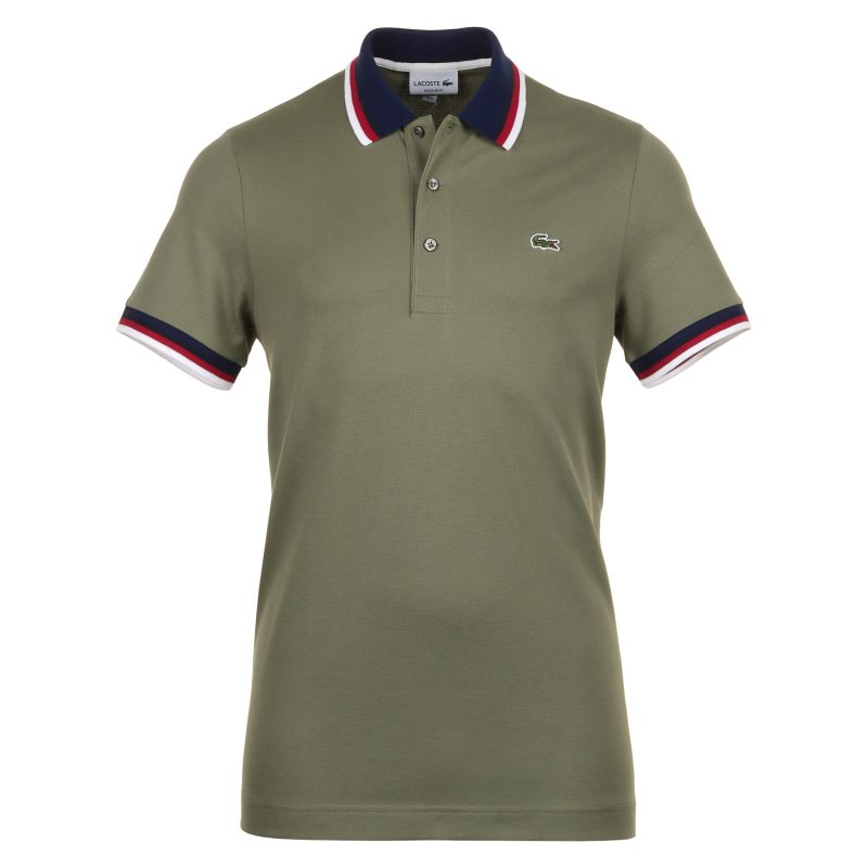 Lacoste Contrast Collar Pique Polo Shirt PH3461 BMY 1