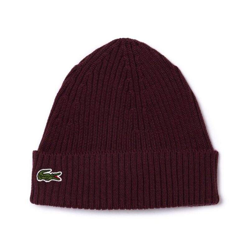 Lacoste Ribbed Wool Beanie Hat RB0001 BZD