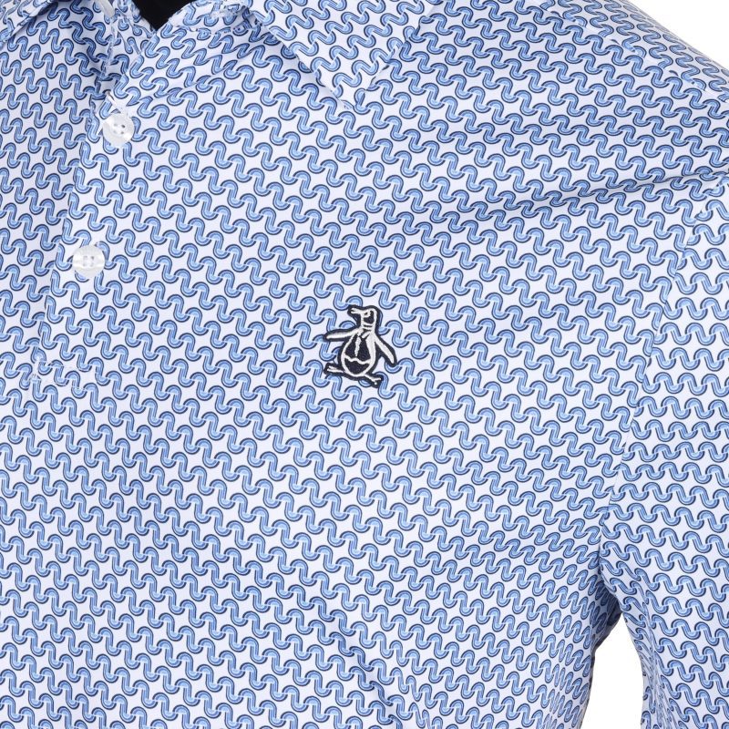 Original Penguin Golf Heritage Geo Print Polo Shirt OGKFE015 976 3