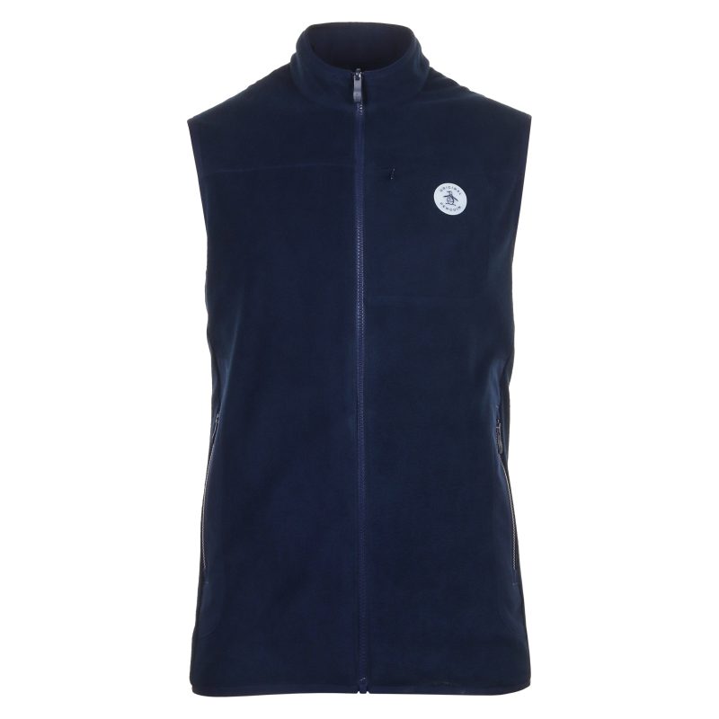 Original Penguin Golf Mixed Media Reverse Full Zip Vest OGKFE028 417 1