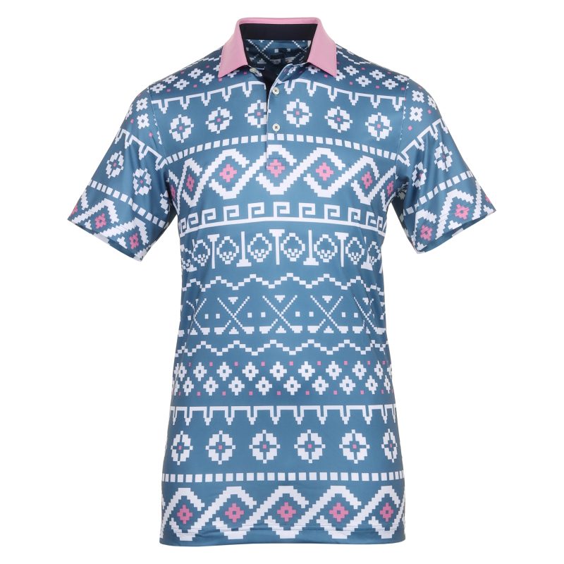 Puma Golf Fair Isle Print Polo Shirt 626836 02 1